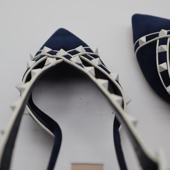 Valentino Suede Rockstud D'Orsay Pump Size 40 - Picture 10 of 13